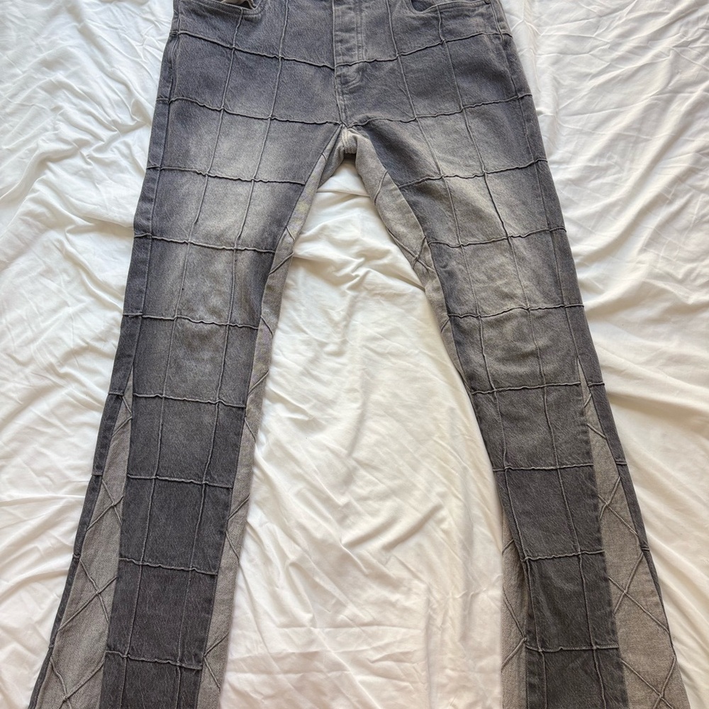 Boohoo Gray Straight Jeans with Subtle Fading